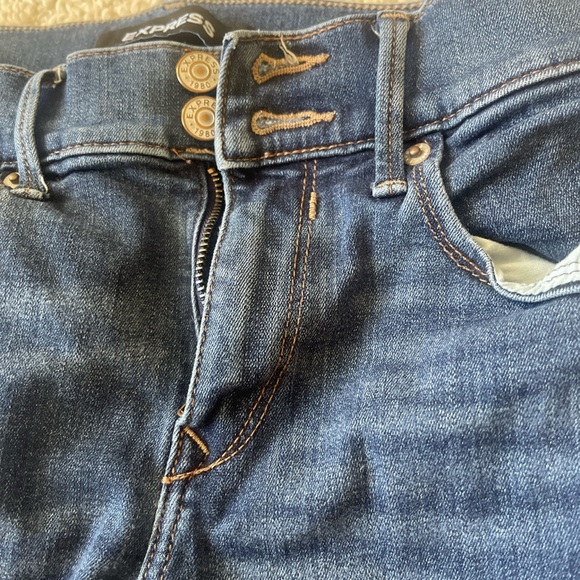Express Size 0 Cropped Leggings Mid Rise - Picture 2 of 5